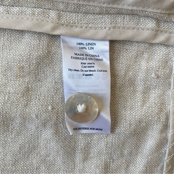 FAHERTY 100% Linen Blazer Jacket Conrad in Natural Flax Size Small (S) - Picture 9 of 15